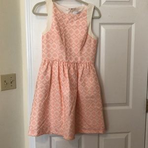 Jessica Simpson Peach and White Dress with pockets